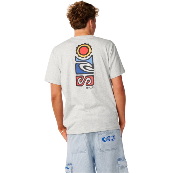 Rip Curl M&auml;nner Search Series Vaporcool Stack Relaxed T-Shirt 16IMTE - Grey Marle